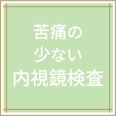 苦痛の少ない内視鏡検査